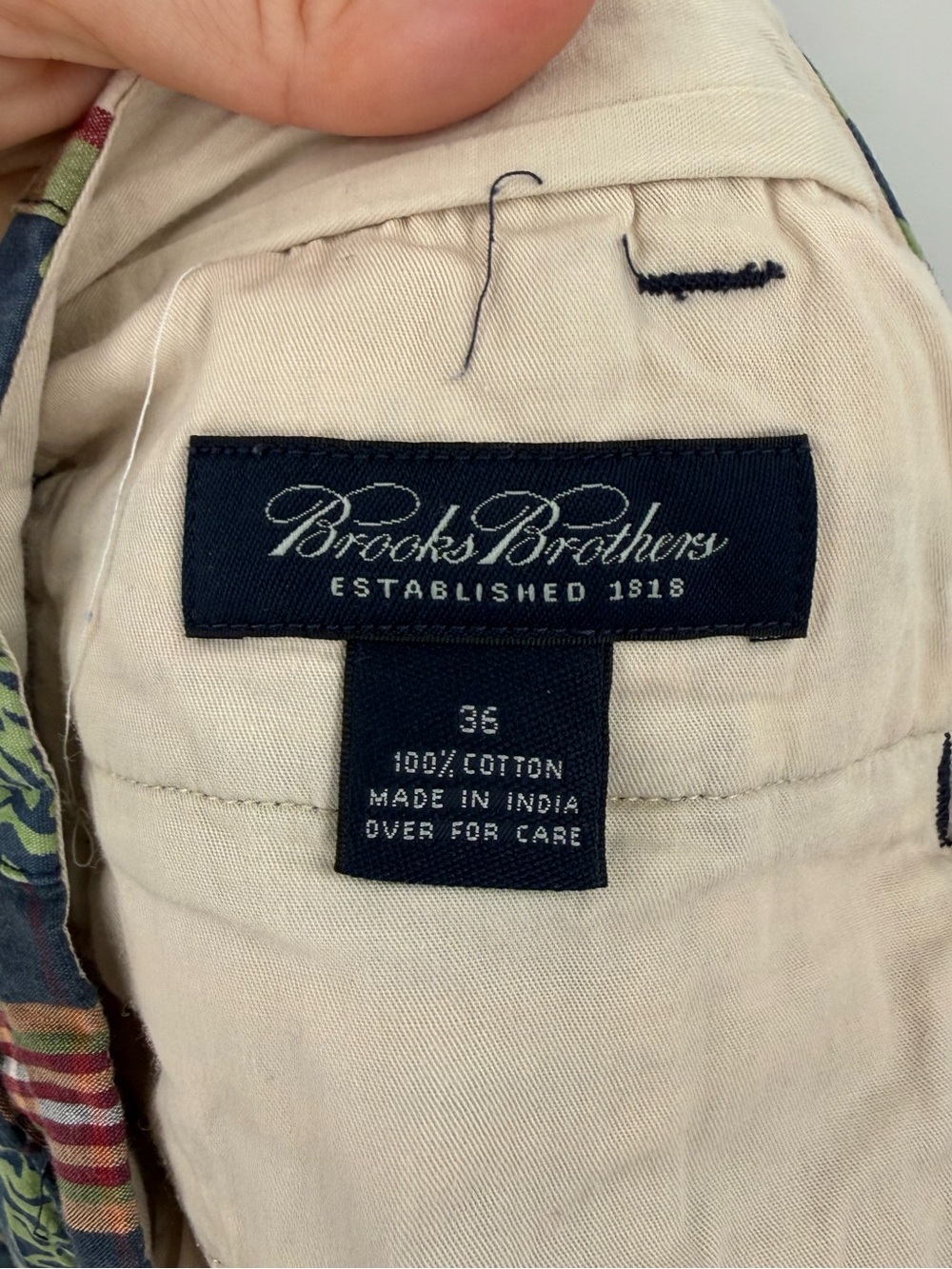 Brooks Brothers Cotton Patchwork Madras Shorts | Multicolor | 36 - Picture 4 of 8